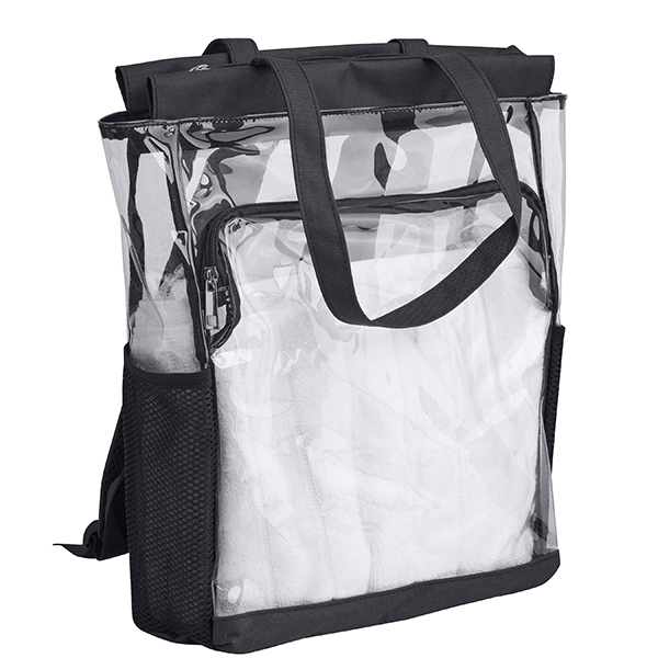 תיק גב שקוף מרווח עם כיסי רוכסן לים, בריכה וטיולים - תמונה 6