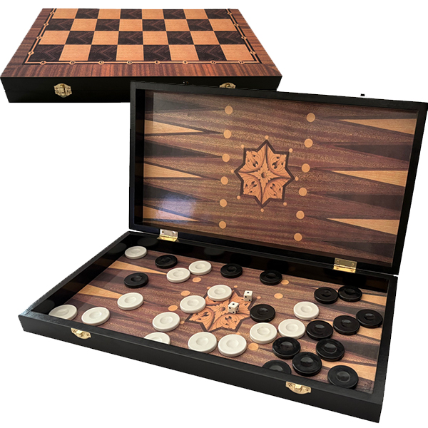 שש בש יוקרתי עם לוח מתקפל