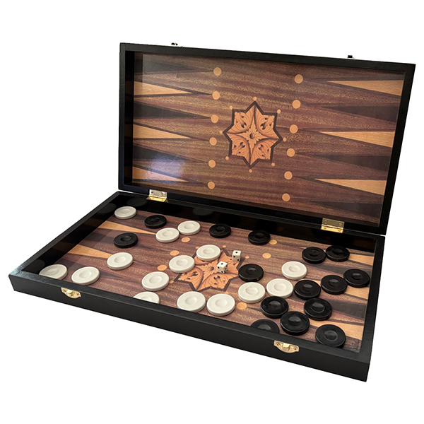 שש בש יוקרתי עם לוח מתקפל - תמונה 2