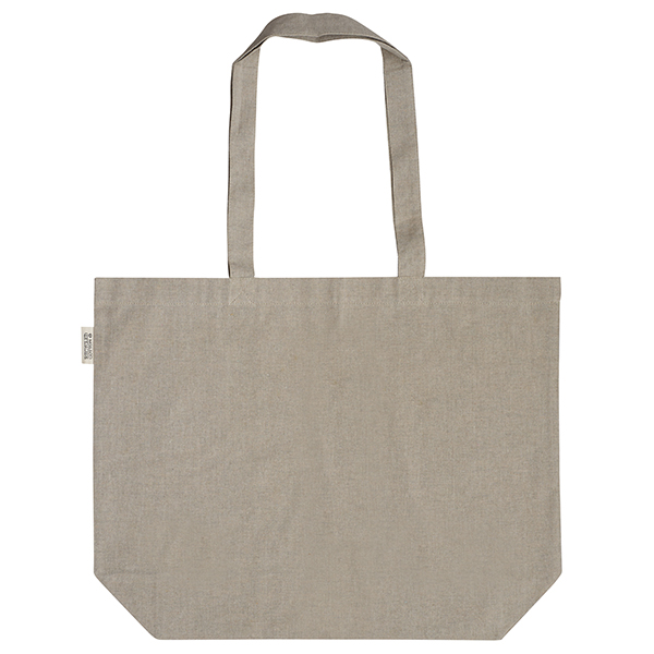 תיק צד רחב כותנה ממוחזרת - תמונה 2