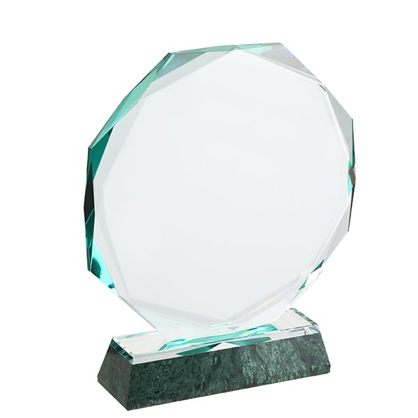 מגן הוקרה מזכוכית קריסטל בסיס מובנה