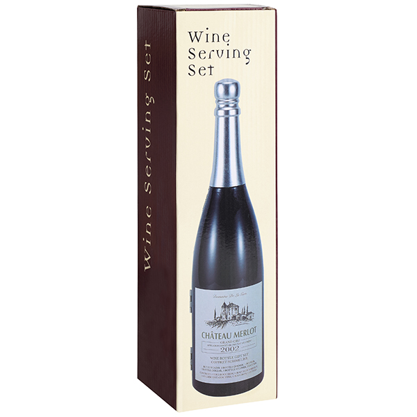 מארז אביזרים 5 חלקים ליין בקופסא מעוצבת בצורת בקבוק שמפניה - תמונה 4