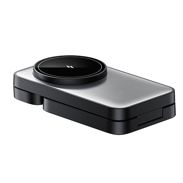 מטען אלחוטי מתקפל 15W מהיר 3 ב-1 לנייד + שעון חכם + אוזניות - תמונה 5