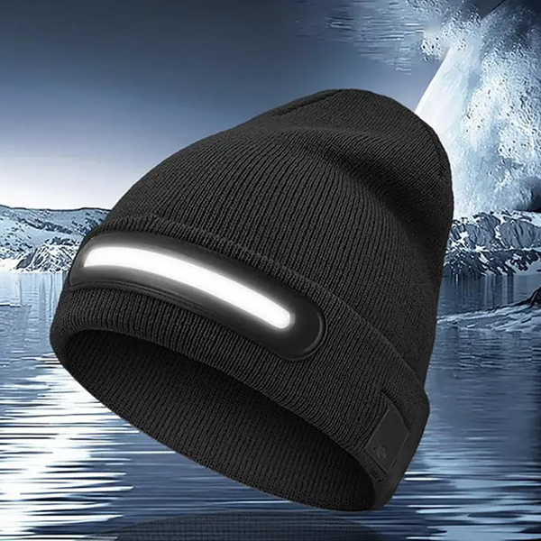 כובע צמר איכותי עם פס תאורת LED מובנה בעוצמה של 3W COB - תמונה 3