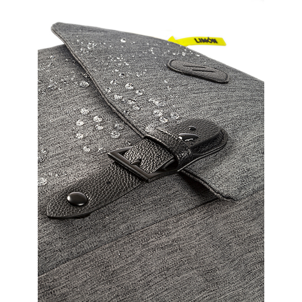 "טאקי" TAKHI תיק גב למחשב נייד אפור מלאנז' עד 15.6 אינץ' עשוי חומרים ממוחזרים מבית המותג LIMON - תמונה 6