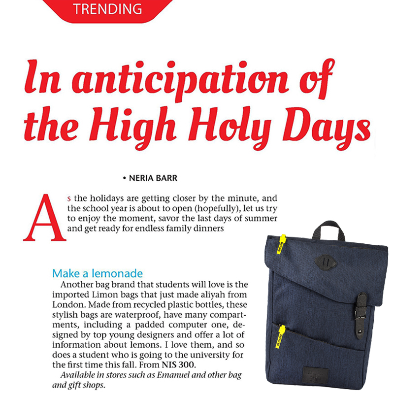 "טאקי" TAKHI תיק גב למחשב נייד אפור מלאנז' עד 15.6 אינץ' עשוי חומרים ממוחזרים מבית המותג LIMON - תמונה 9