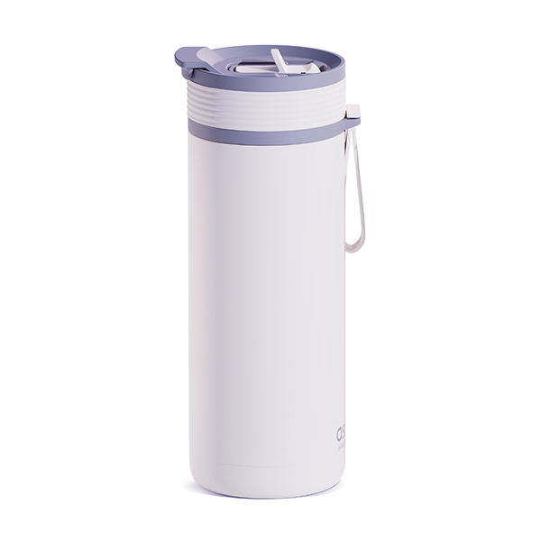 ASPEN ספל תרמי ציפוי קרמי פנימי Puramic חם/קר 600 מ"ל עם מאחז יד ארגונומי וקש מובנה מבית ASOBU - תמונה 4