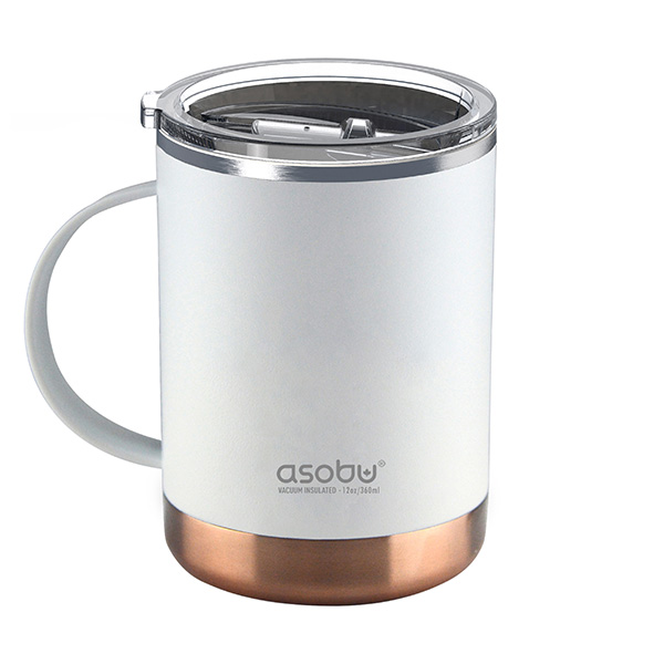 Ultimate ספל תרמי נירוסטה ציפוי קרמי פנימי PURAMIC מכסה טריטן 360 מ"ל מבית ASOBU - תמונה 6