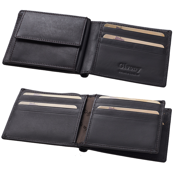 ארנק עור לגבר | תא למטבעות + 2 תאים לשטרות ו-12 תאים לכרטיסים מבית המותג גבעוני - תמונה 10