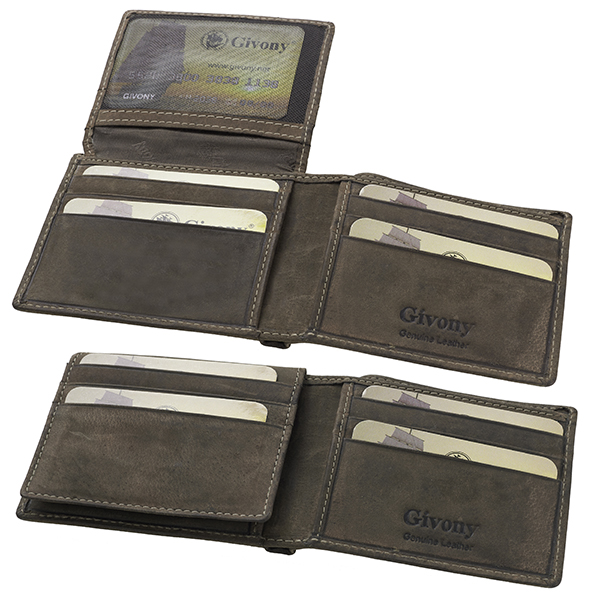 ארנק עור לגבר | 2 תאים לשטרות ו-9 תאים לכרטיסים מבית המותג גבעוני - תמונה 4