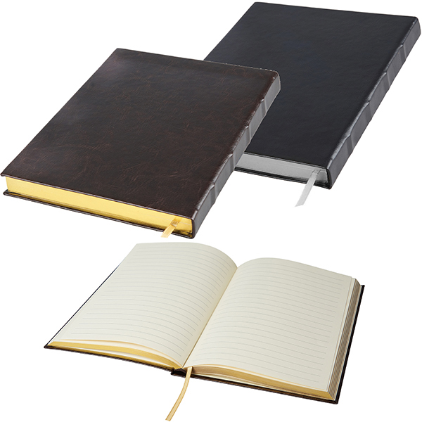 מחברת כריכת PU דמוי עור יוקרתי A5 פתיחה עברית 168 דף מבית המותג גבעוני