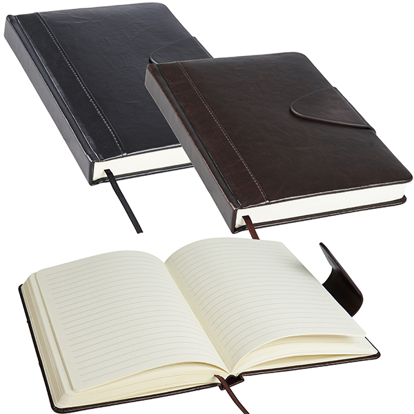 מחברת כריכת PU דמוי עור יוקרתי A5 פתיחה English סגירה מגנטית 168 דף מבית המותג גבעוני