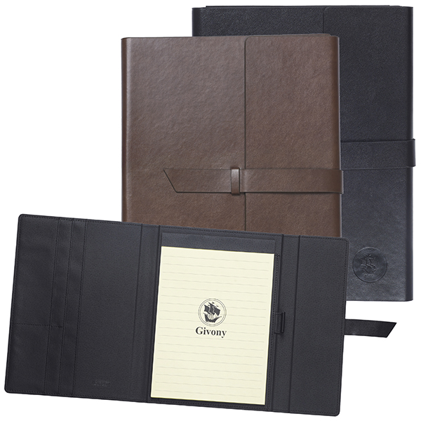 מכתבית כריכת PU דמוי עור יוקרתי A4 סגירה רצועה מבית המותג גבעוני