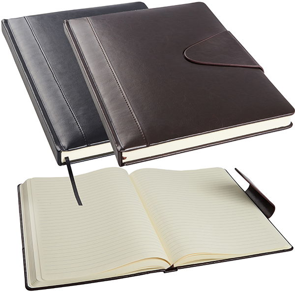 מחברת כריכת PU דמוי עור יוקרתי A4 פתיחה English סגירה מגנטית מבית המותג גבעוני