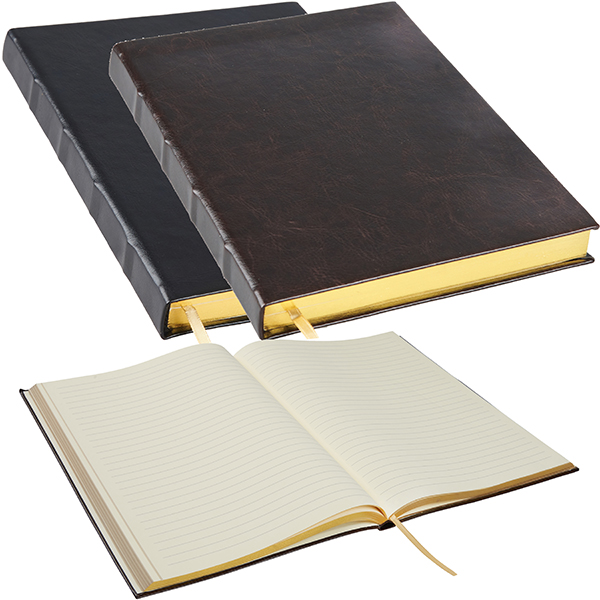 מחברת כריכת PU דמוי עור יוקרתי A4 פתיחה אנגלית מבית המותג גבעוני