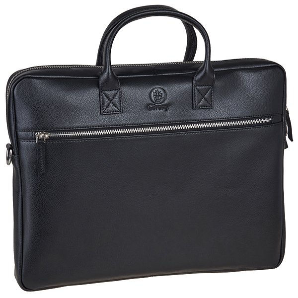 תיק עסקים עור איכותי שחור למחשב נייד עד 15.6 אינץ' מבית המותג גבעוני