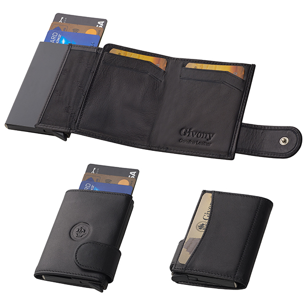 ארנק בטיחות RFID + NFC מעור שולף כרטיסי אשראי ותא לשטרות מבית המותג גבעוני - תמונה 3