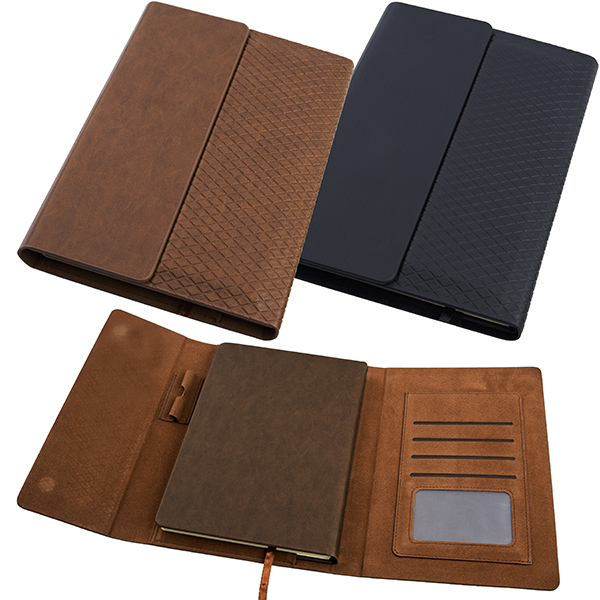 מחברת כריכת PU דמוי עור יוקרתי A5 פתיחה עברית מחברת קשיחה נשלפת מבית המותג גבעוני