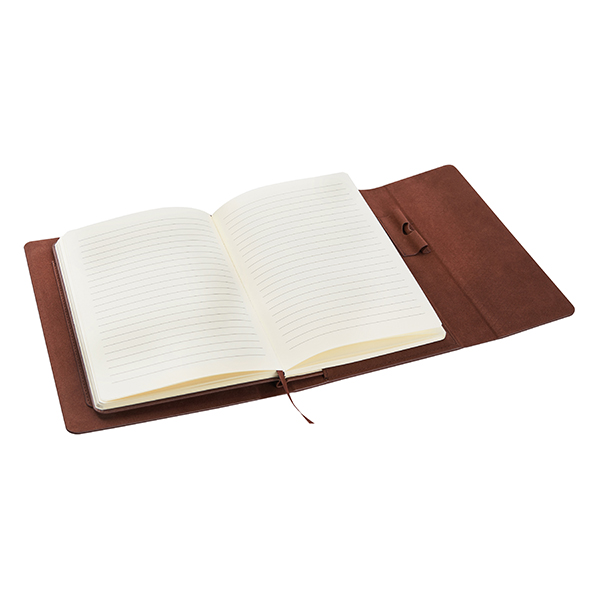 מחברת כריכת PU דמוי עור יוקרתי A5 פתיחה English מחברת קשיחה נשלפת מבית המותג גבעוני - תמונה 5