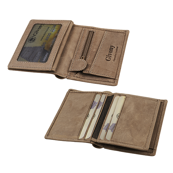 ארנק עור לגבר | תא למטבעות ו-4 תאים לכרטיסים מבית המותג גבעוני - תמונה 4