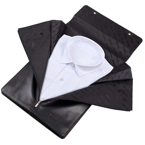 תיק נסיעות מהודר לחולצות עור נאפה שחור מבית המותג גבעוני - תמונה 7