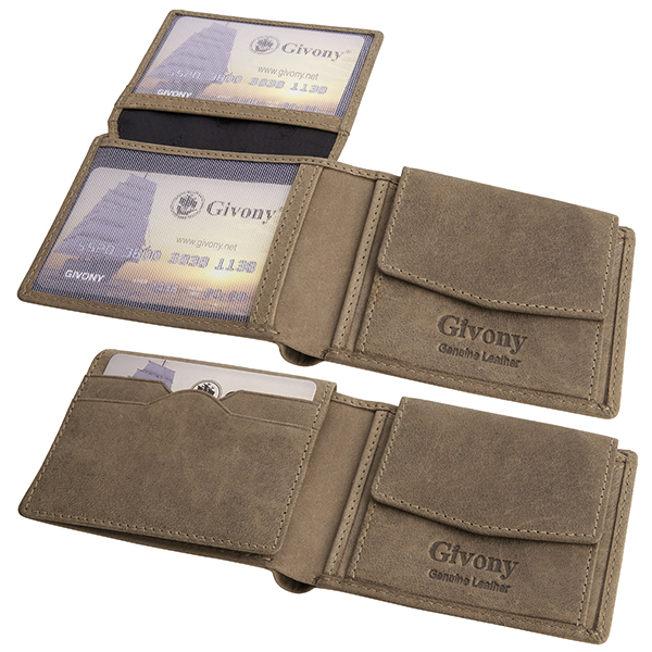 ארנק עור כאמל לגבר | קלפה עליונה + תא למטבעות מבית המותג גבעוני - תמונה 4