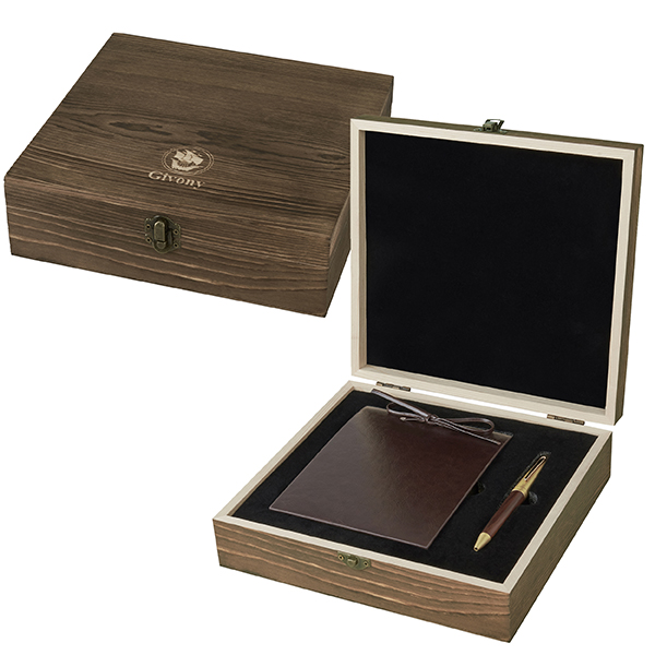ערכת מתנה מהודרת הכוללת עט X-PEN / בלוק ממו במארז עץ מבית המותג גבעוני - תמונה 4