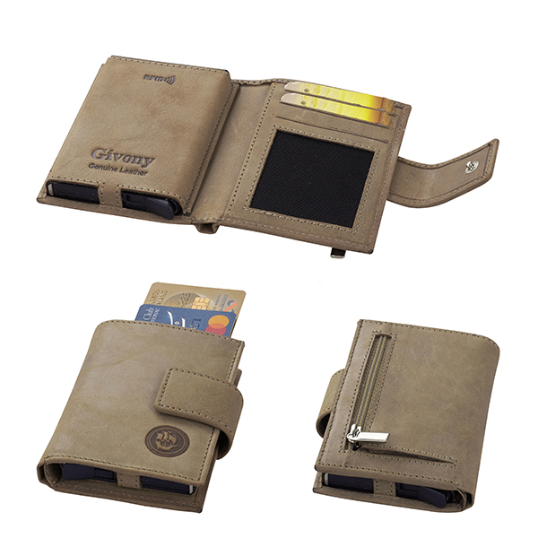 ארנק בטיחות RFID + NFC מעור שולף כרטיסי אשראי ותא לשטרות מבית המותג גבעוני - תמונה 2