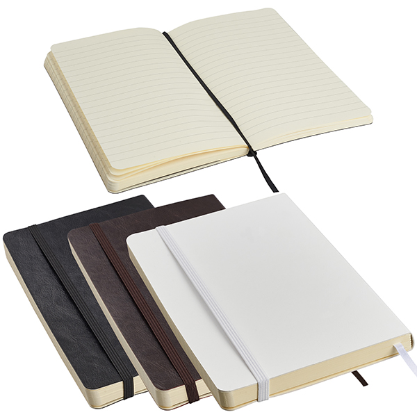 מחברת כריכת PU דמוי עור יוקרתי A4 פתיחה עברית 104 דף מבית המותג גבעוני