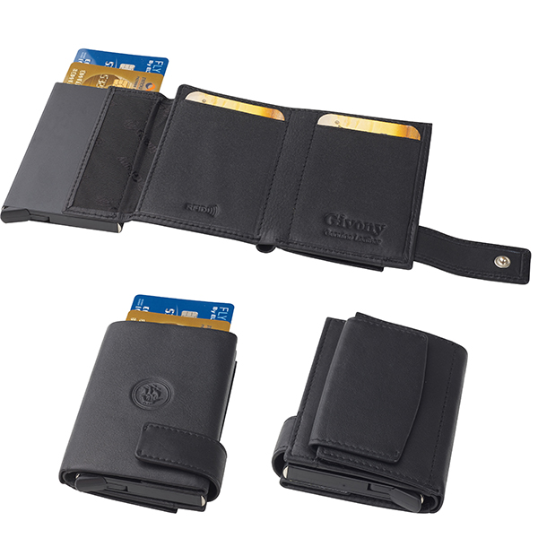 ארנק בטיחות RFID + NFC מעור שולף כרטיסי אשראי ותא למטבעות מבית המותג גבעוני - תמונה 2