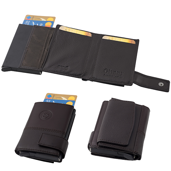 ארנק בטיחות RFID + NFC מעור שולף כרטיסי אשראי ותא למטבעות מבית המותג גבעוני - תמונה 4