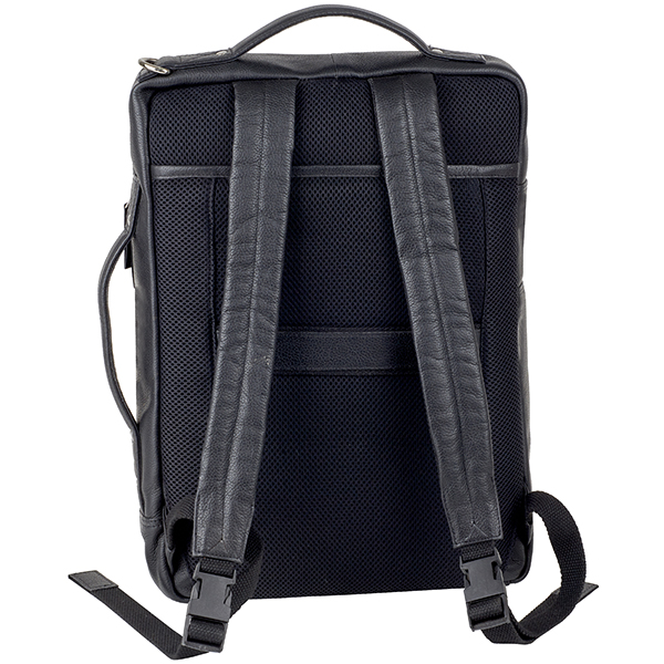 תיק גב וצד (שניים באחד) עור איכותי למחשב נייד עד 17.3 אינץ' עם רצועת טרולי מבית המותג גבעוני - תמונה 3