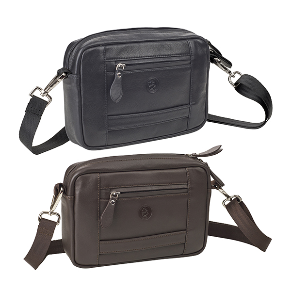 תיק צד עור איכותי עם רצועת כתף וידית נשלפת מבית המותג גבעוני