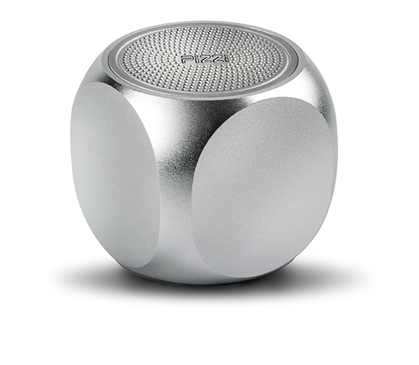 "פיצי מיני" PiZZi Mini רמקול Bluetooth עוצמתי 3W במיוחד 35 מ"מ בלבד בצבע כסף - תמונה 3