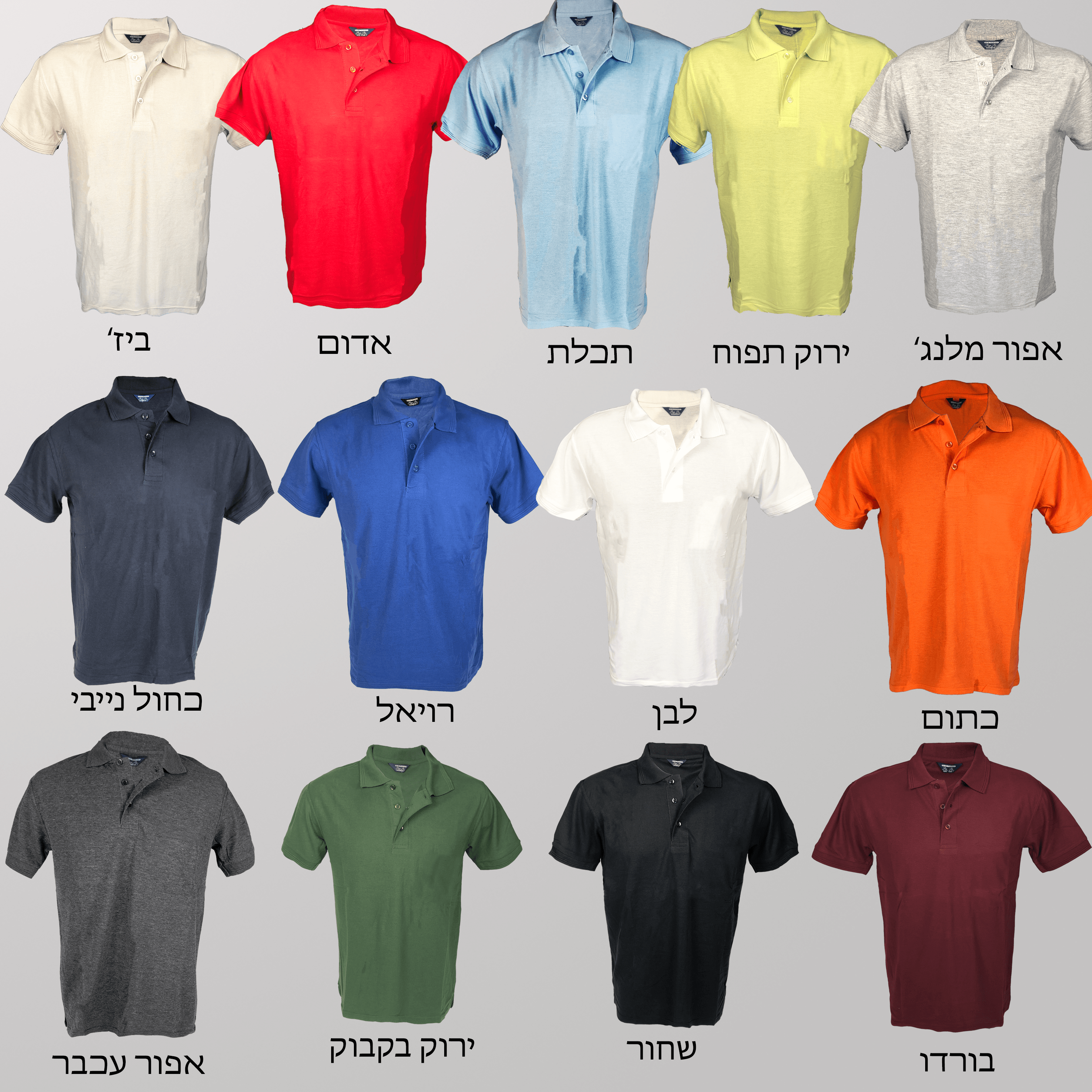 חולצת פולו 100% כותנה - תמונה 2