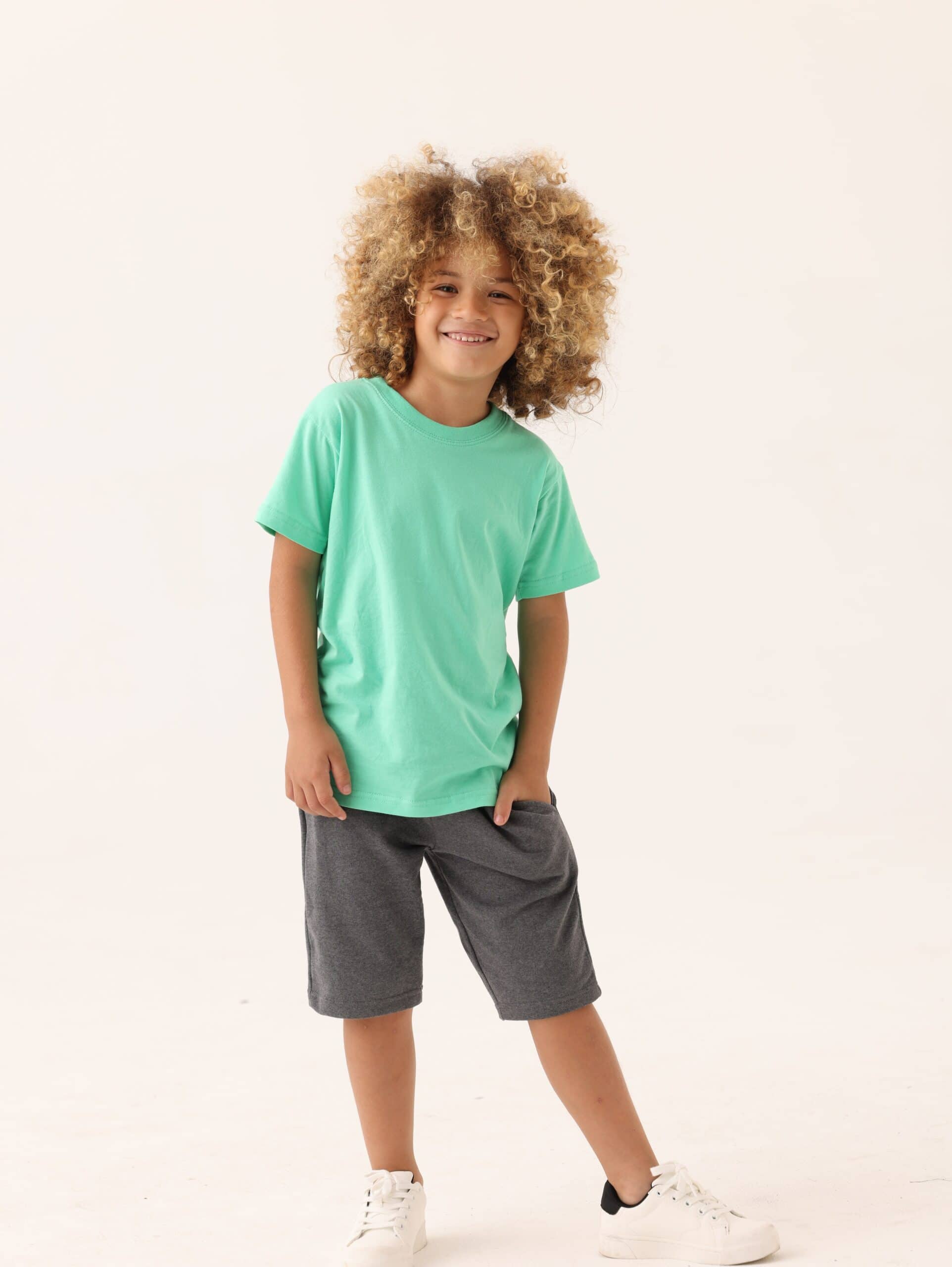 חולצת טריקו ילד צווארון עגול שרוול קצר - תמונה 3