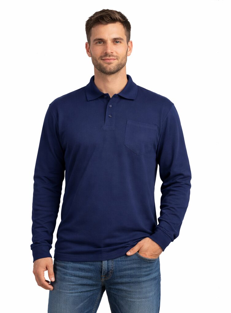 פולו שרוול ארוך+כיס