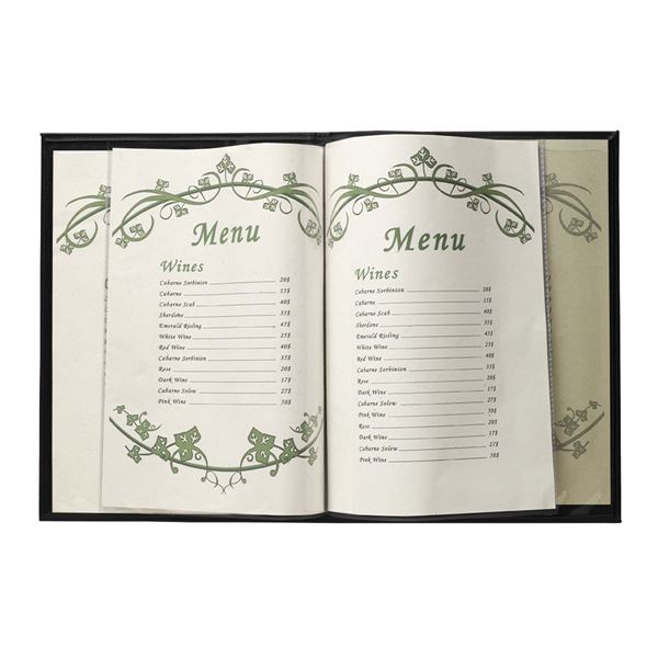 אוגדן A4 כריכה דמוי עור 4 כיסים