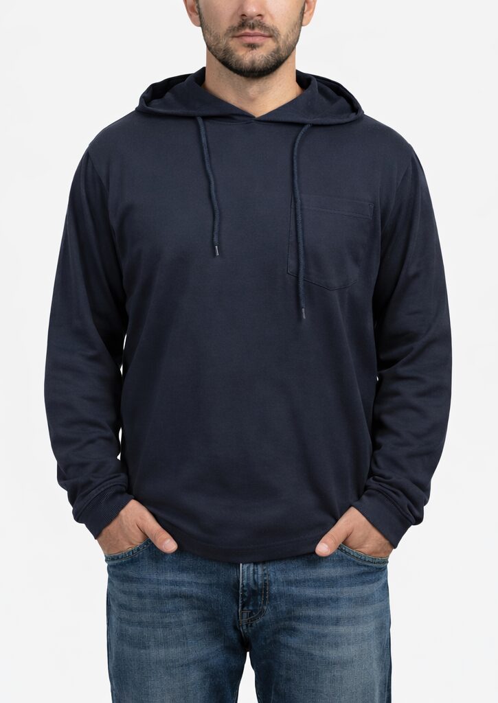 טי שירט ארוך+קפוצ'ון+כיס