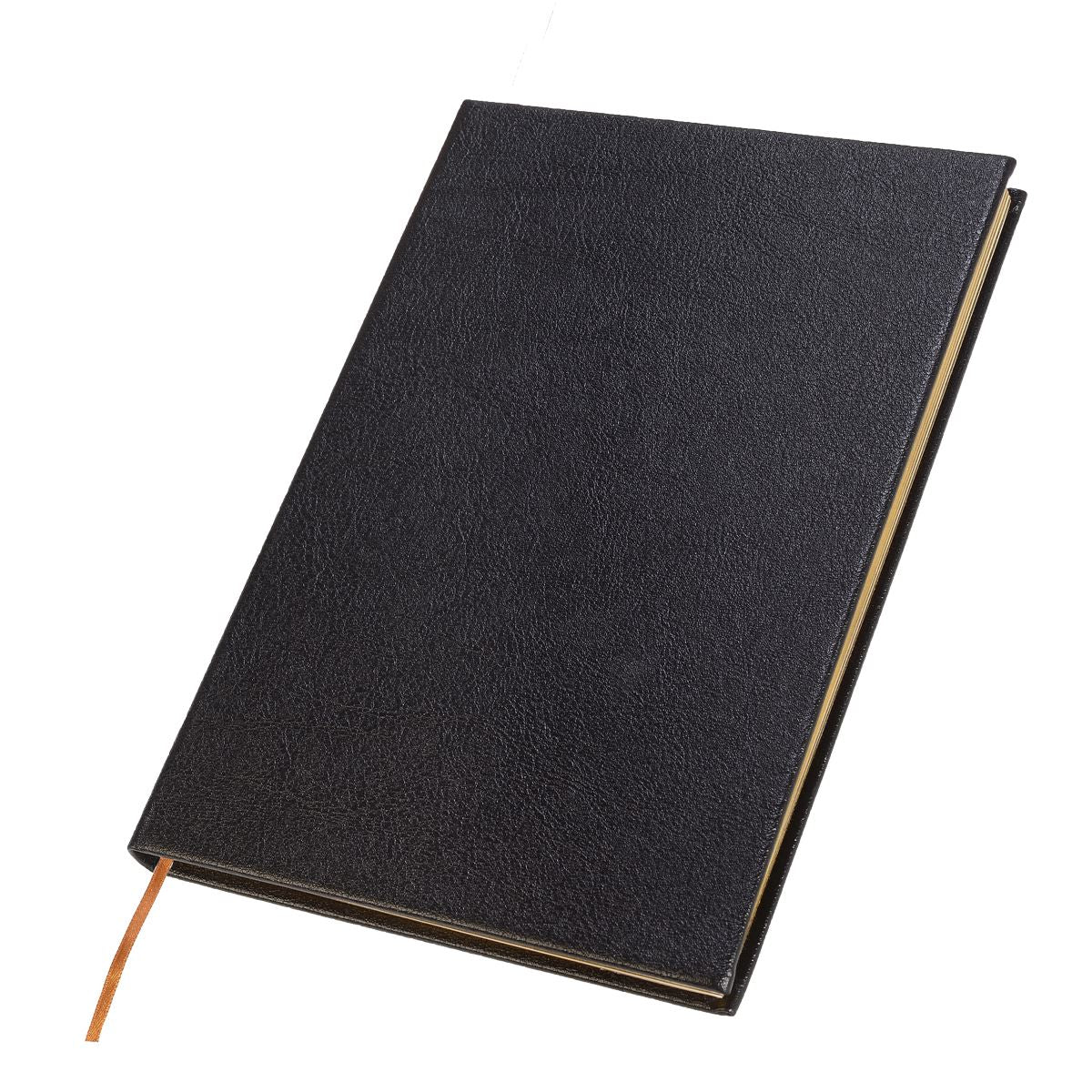 מחברת A5 דמוי עור עם דופן זהב