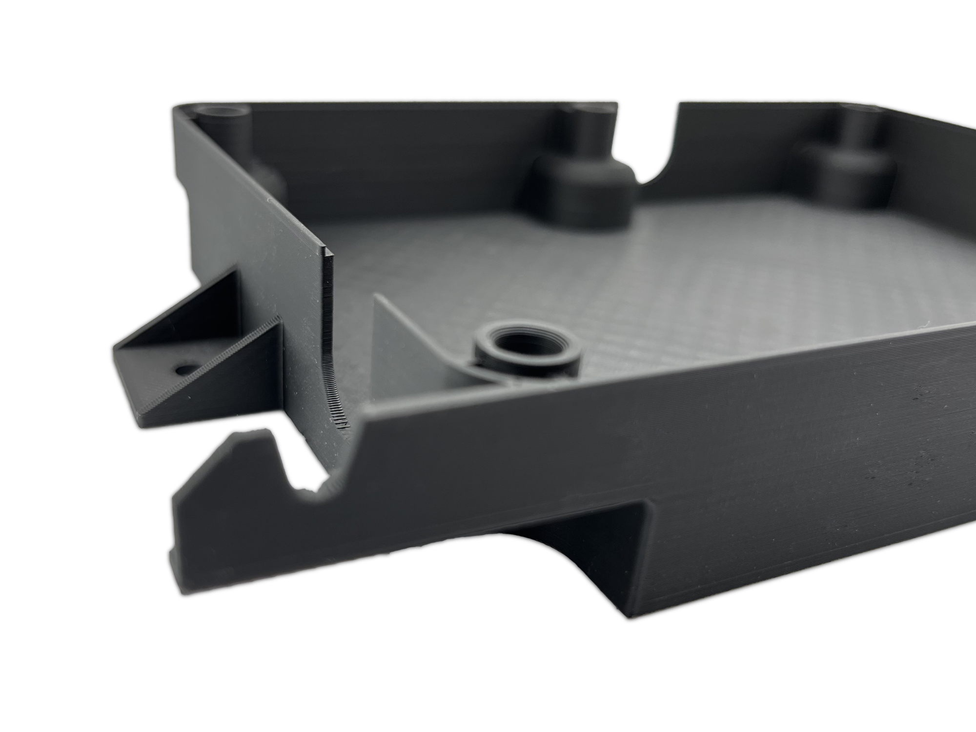 Injection molding of fiber-reinforced enclosures for electronics