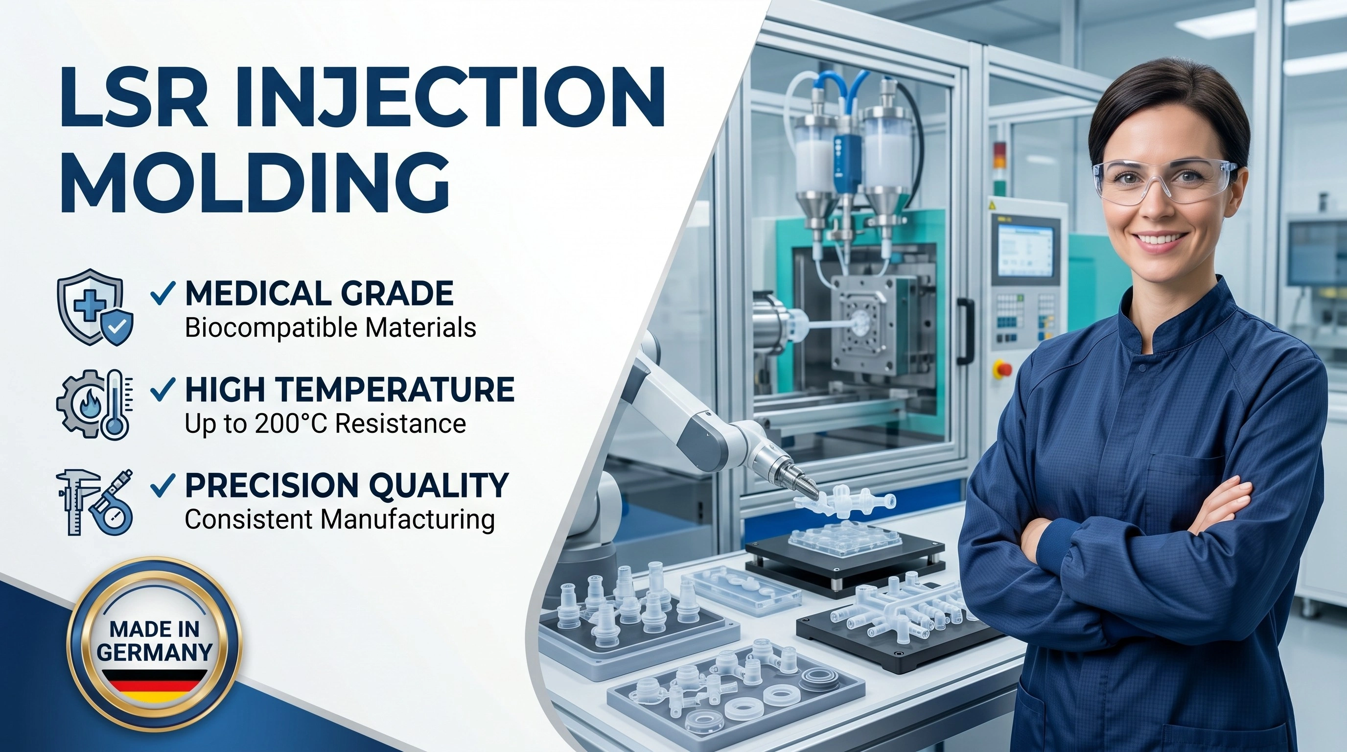 LSR Injection Molding for Medical & Industrial Silicone Components