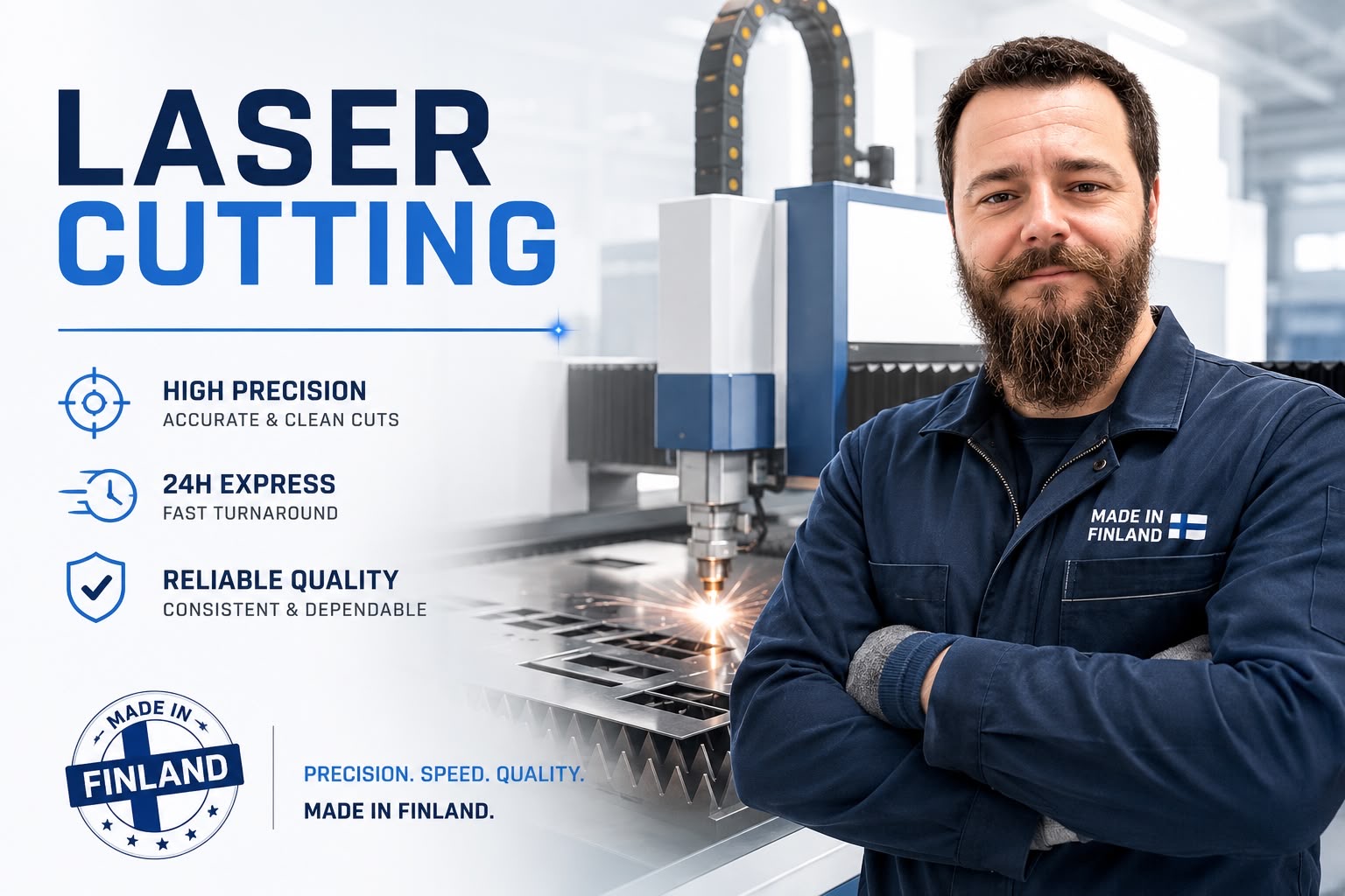 Fast Laser Cutting Service- 24h Express-Material in stock