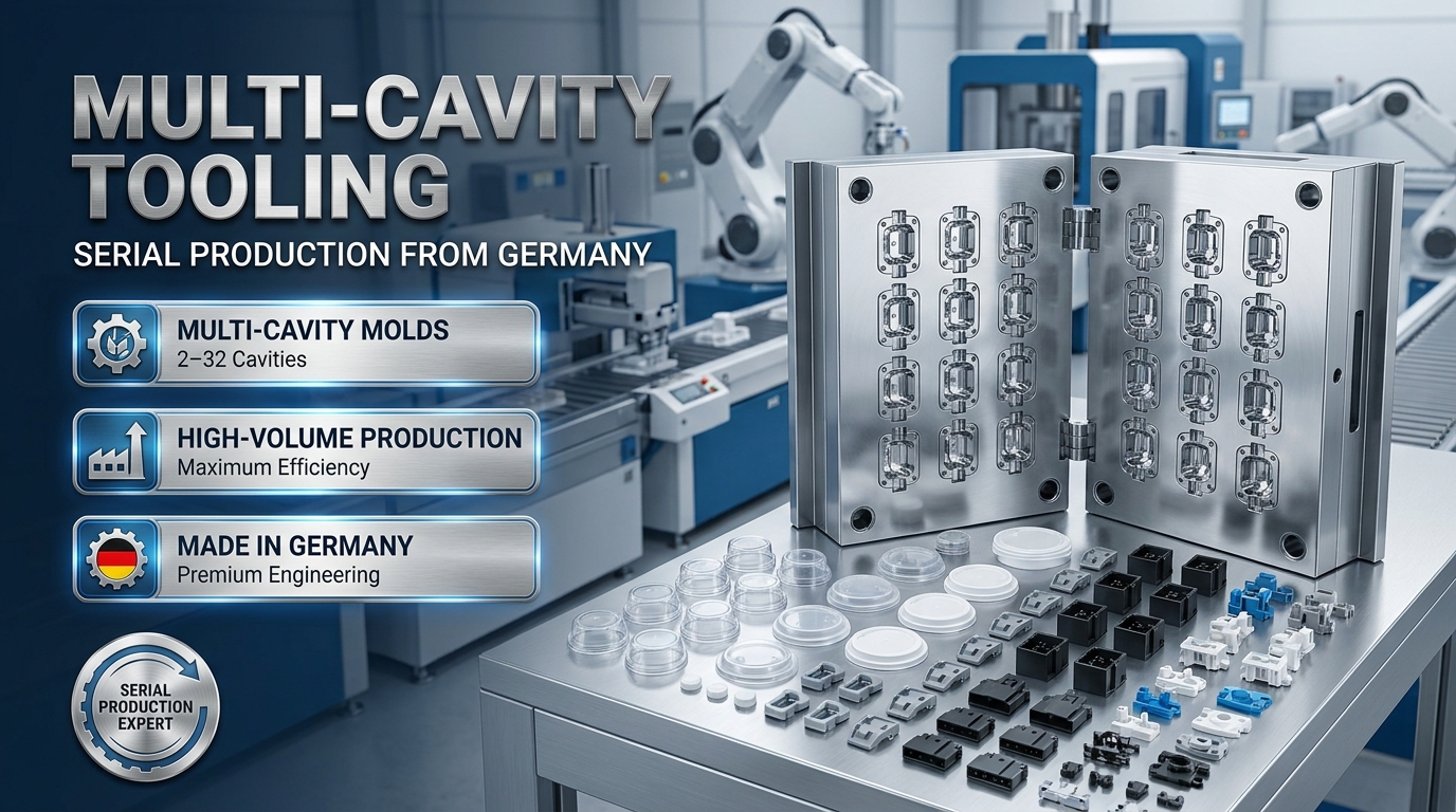 Multi-Cavity Injection Mold Tooling with Serial Production from Germany