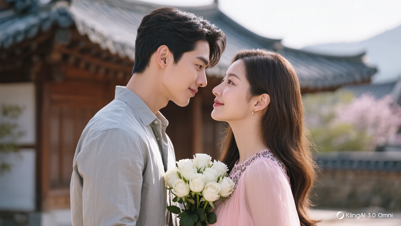 Korean Rain Romance scene