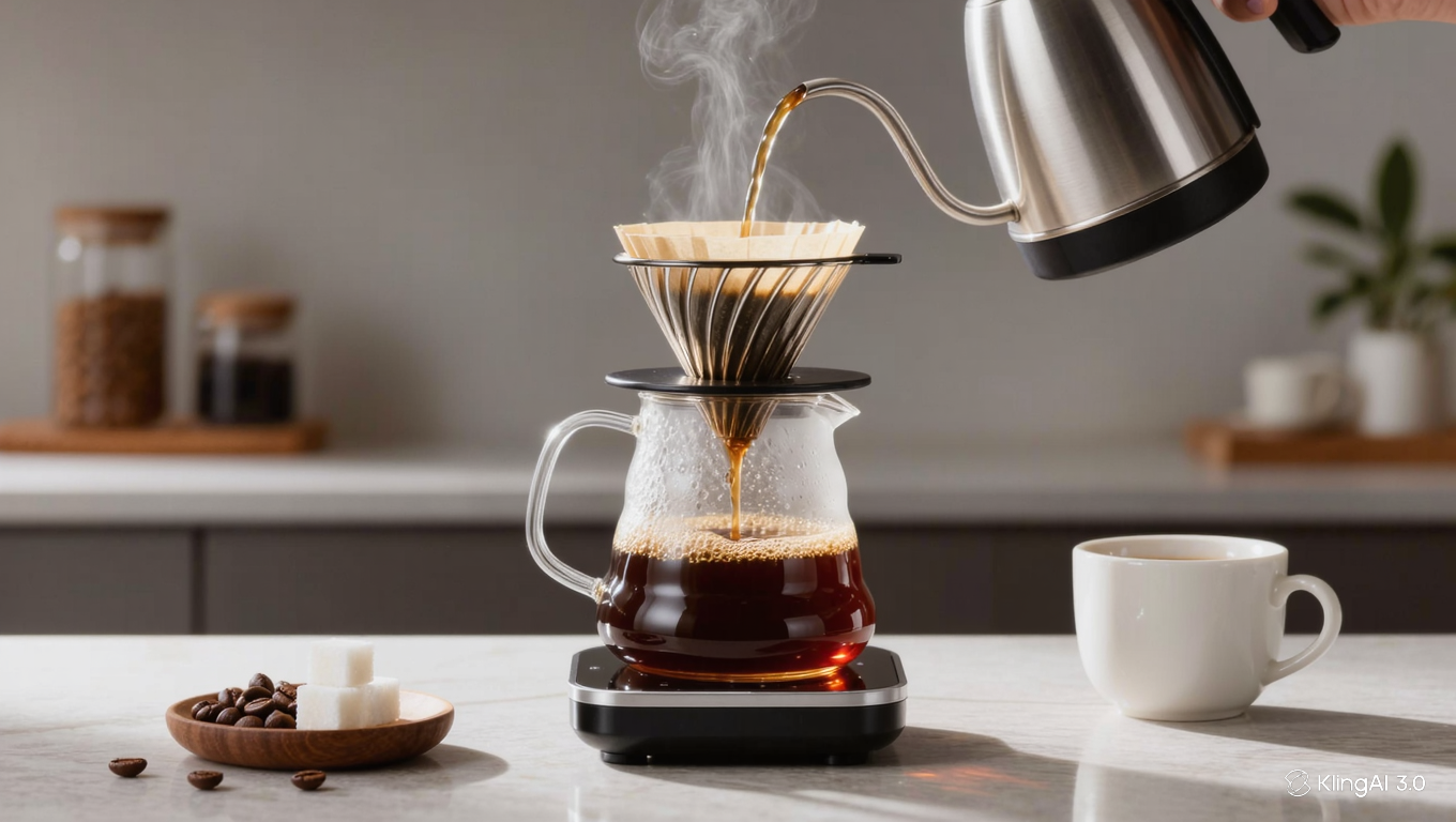 Brewing coffee