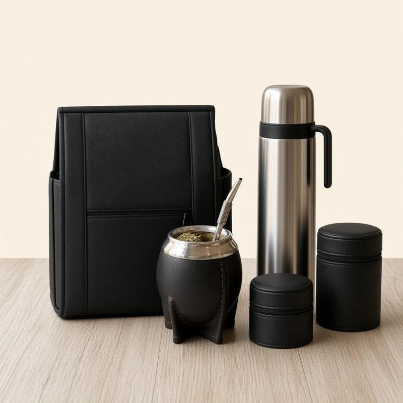 Kit Matero de Eco-Cuero de Viaje