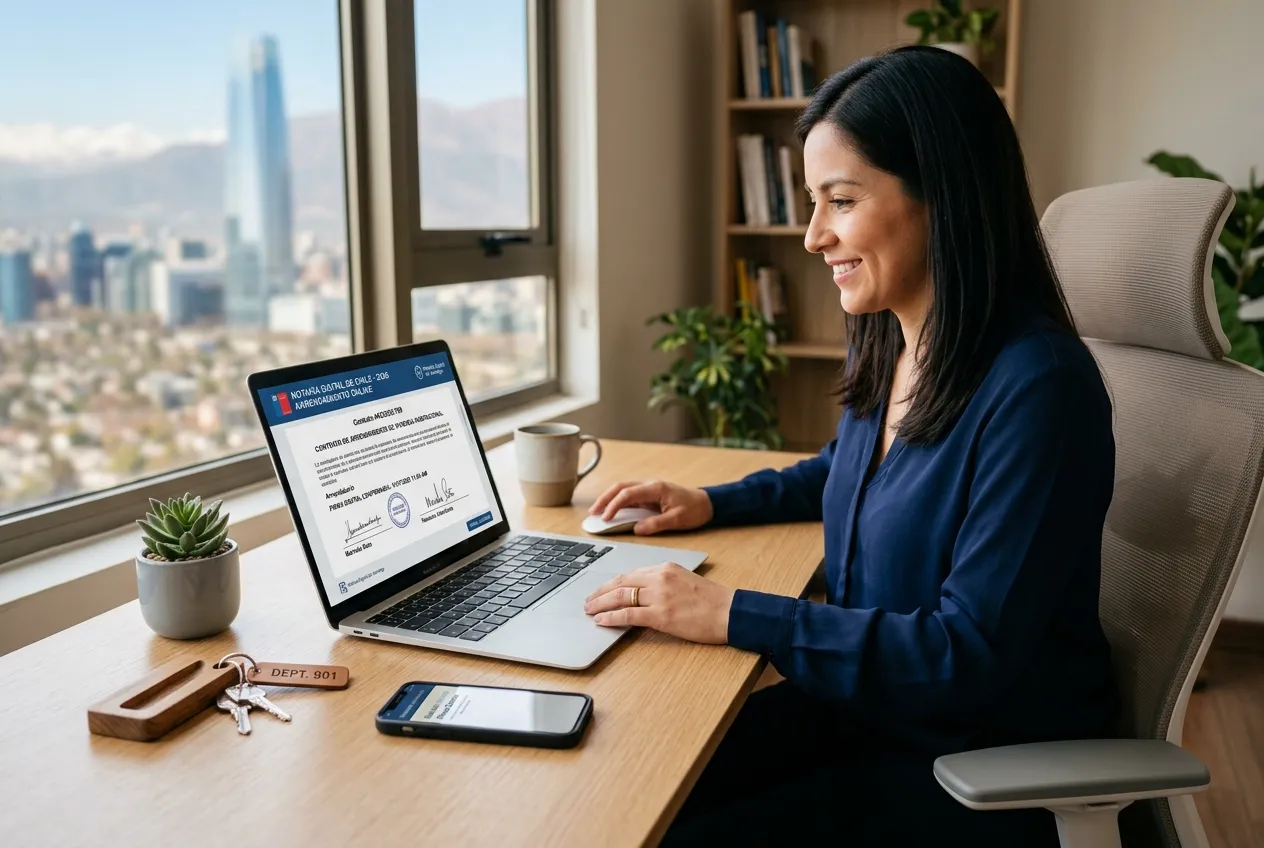 Contrato de Arriendo Notarial Online en Chile 2026