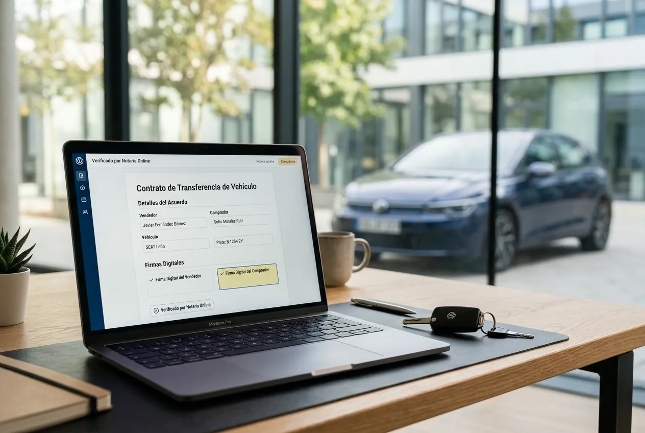 Transferencia de Vehículo con Contrato Notarial Online
