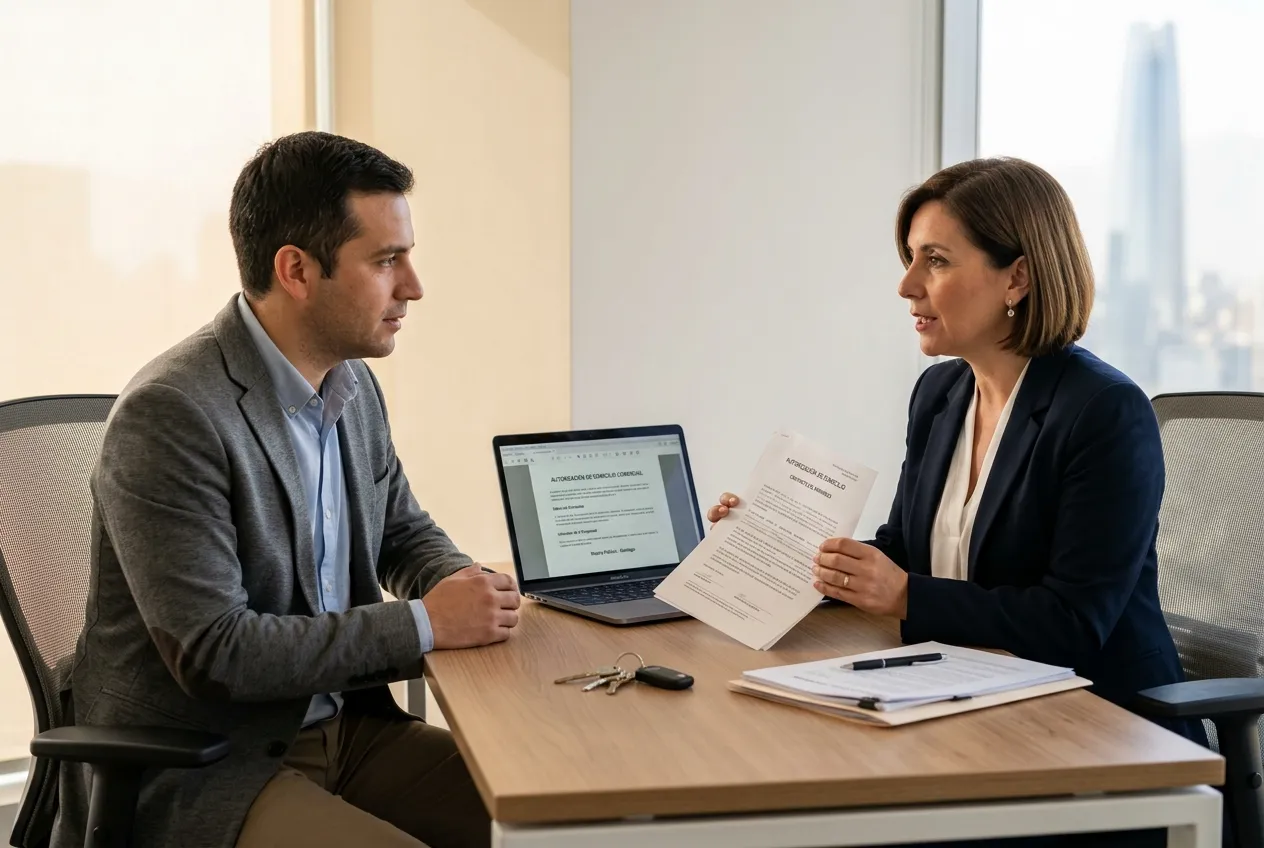 Domicilio comercial: Autorización notarial online en Chile